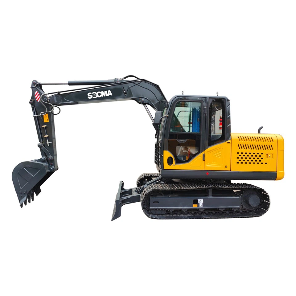 8000 kg Crawler Mini excavatrice Petite creuseur avec pièce jointe à vendre