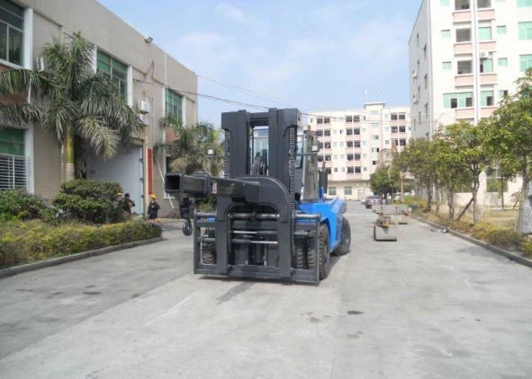 12 Ton Diesel Heavy Forklift Truck Attach Telescopic Boom Crane