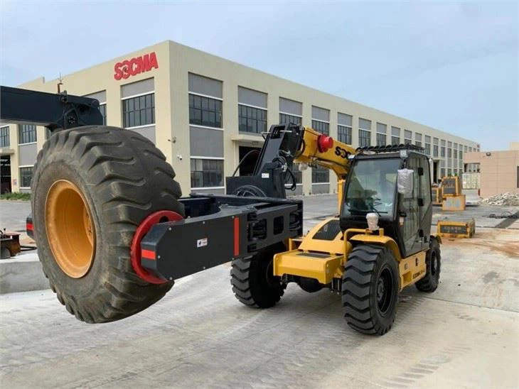 3.5 Ton Telescopic Forklift With Tyre Clamp Telehandler