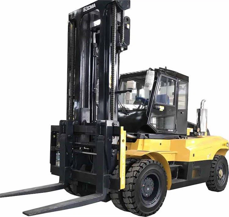 Chariot élévateur diesel de haute qualité de 12 tonnes, couleur jaune